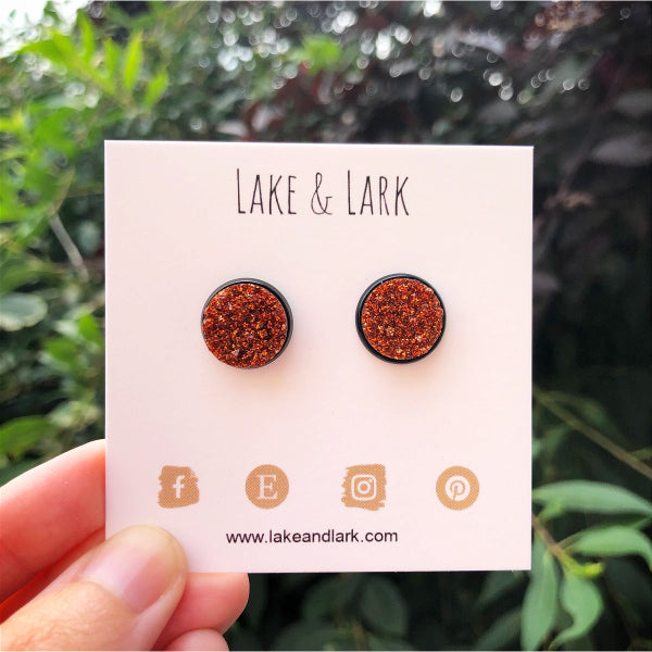halloween druzy stud earrings lake lark (1)