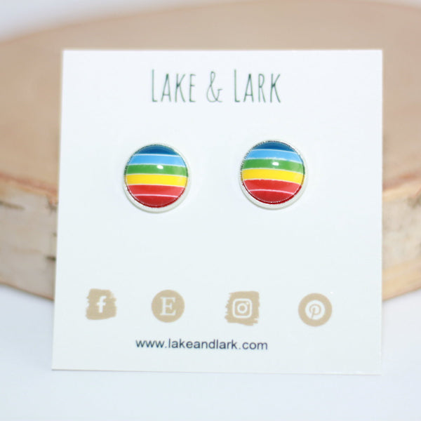 rainbow stripe earrings