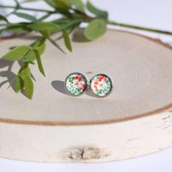 spring bouquet stud earrings