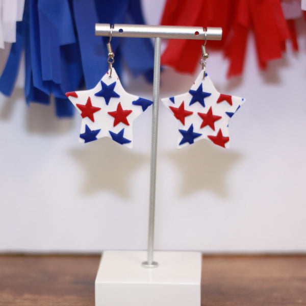 usa patriotic star earrings lake lark