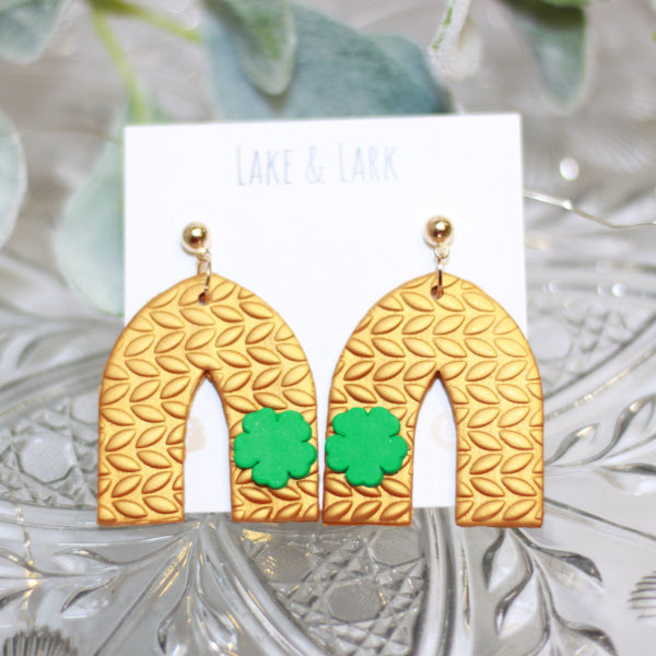 saint patricks day statement earrings