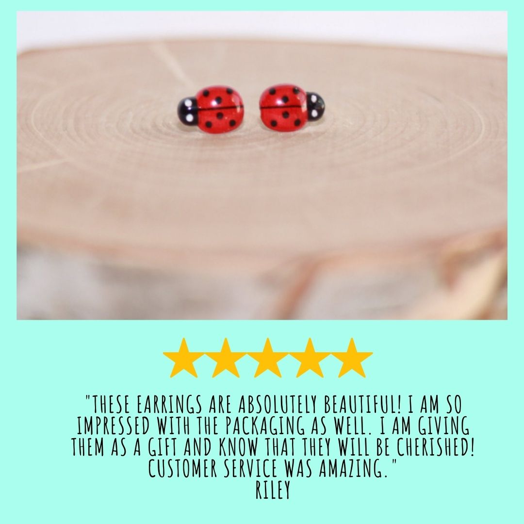 ladybug stud earring review lake and lark