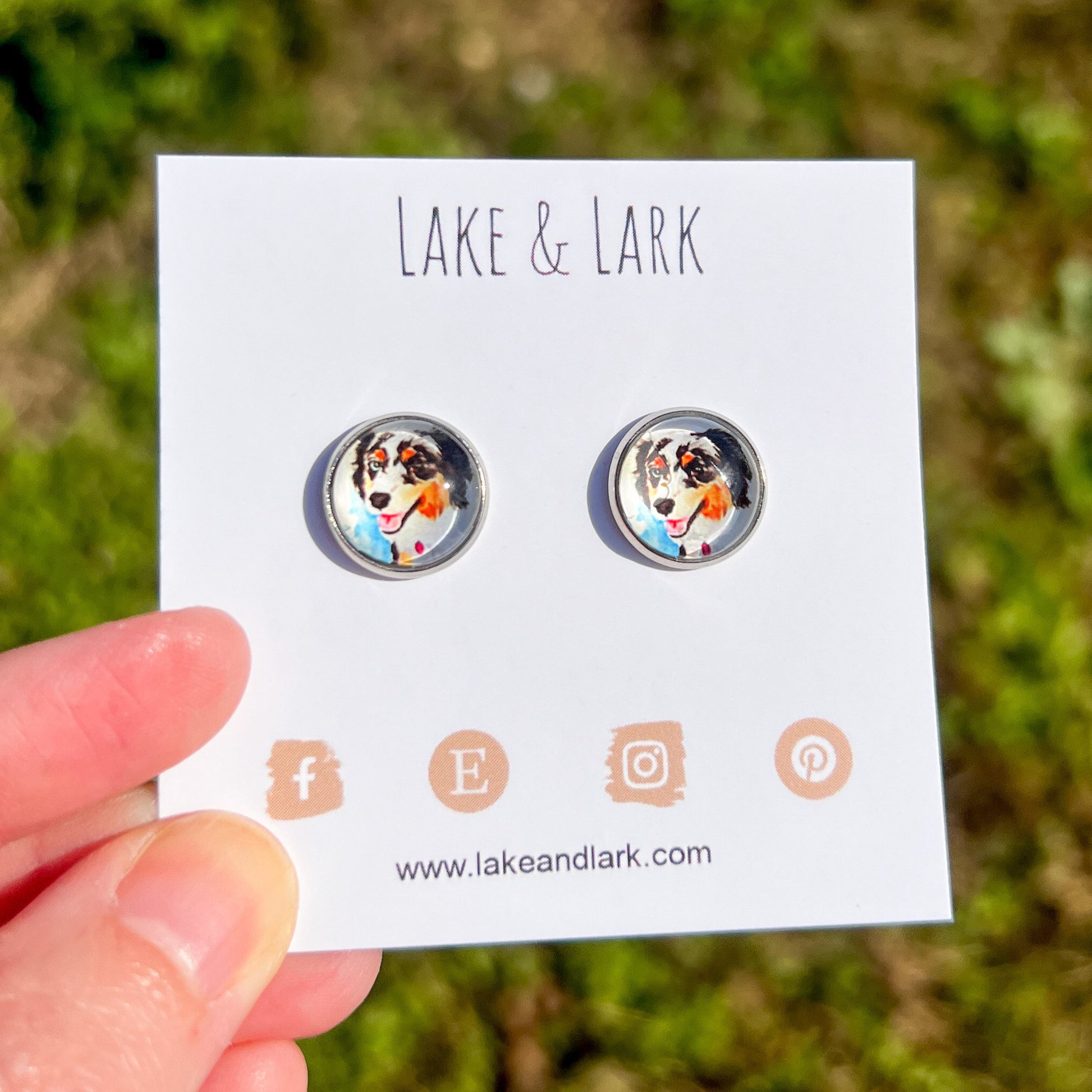 australian shepherd dog stud earrings lake lark (3)