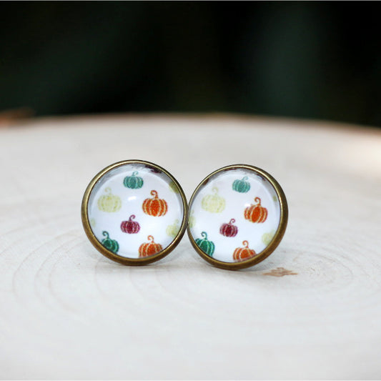 pumpkin stud earrings