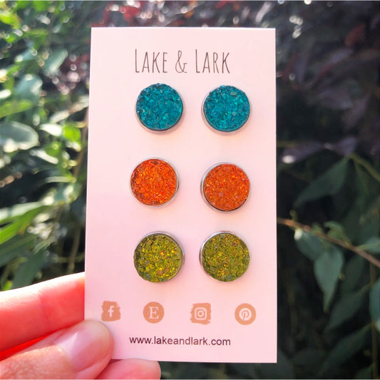 fall stud earring set