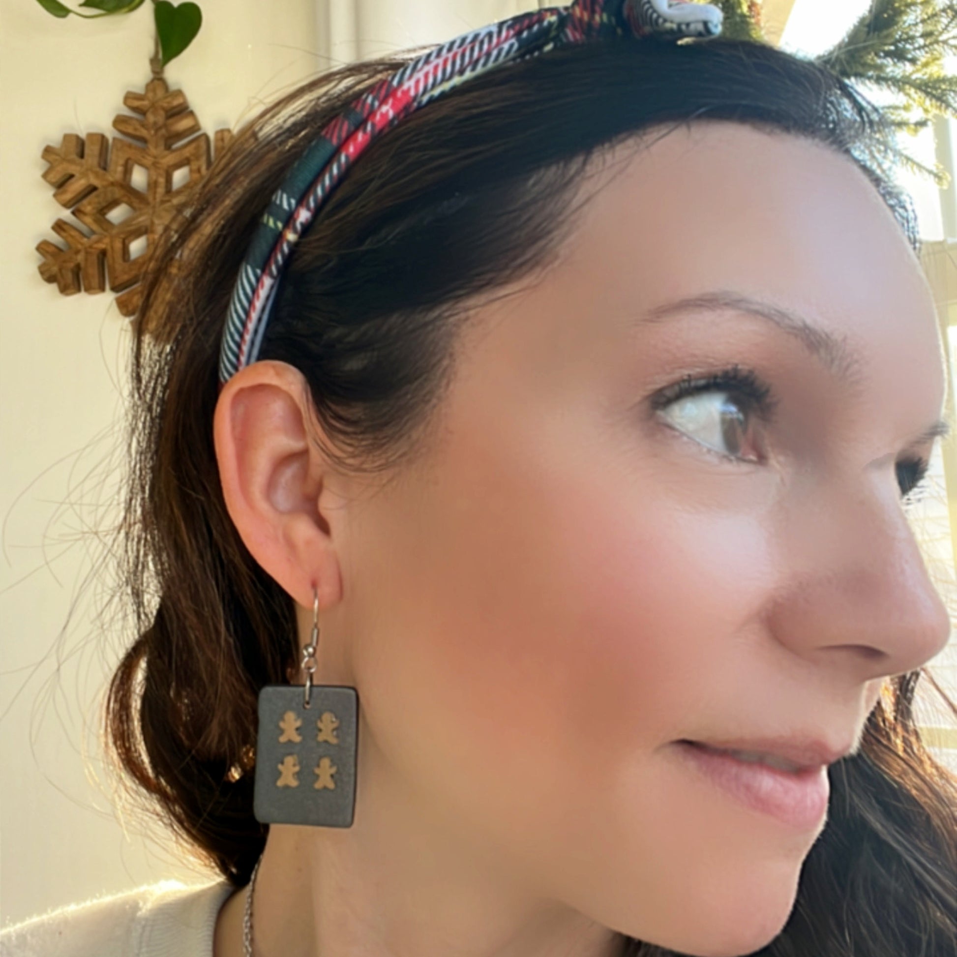 gingerbread cookie clay earrings