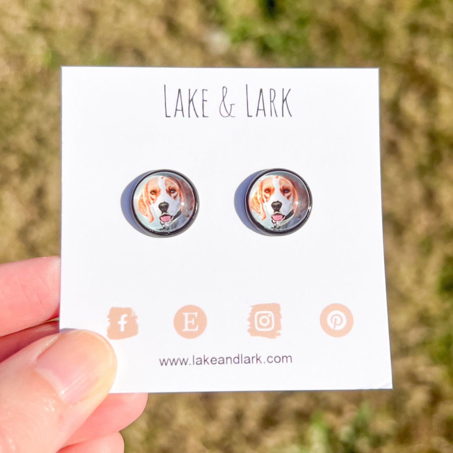 beagle dog stud earrings lake lark (1)