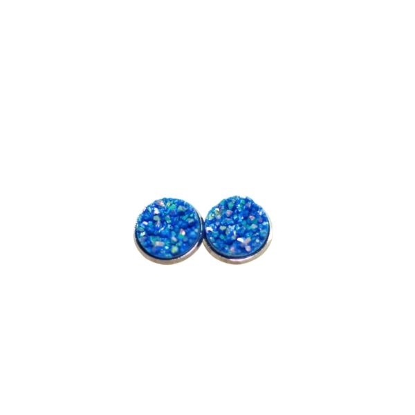 blue druzy stud earrings (1)