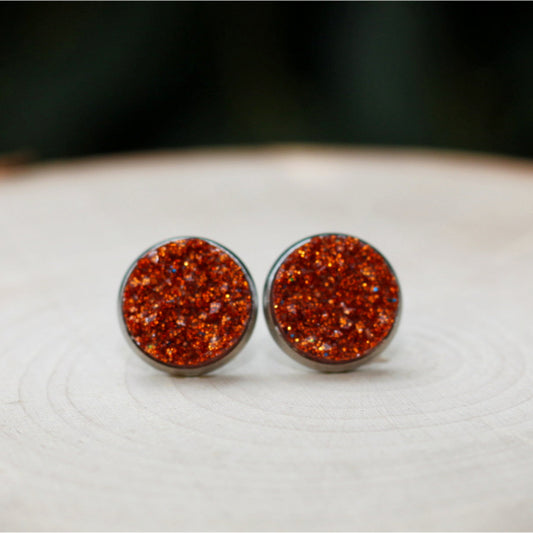 pumpkin spice stud earrings