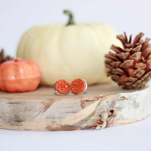 pumpkin spice autumn earrings