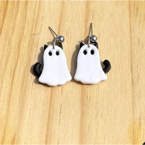 cat ghost halloween earrings lake lark