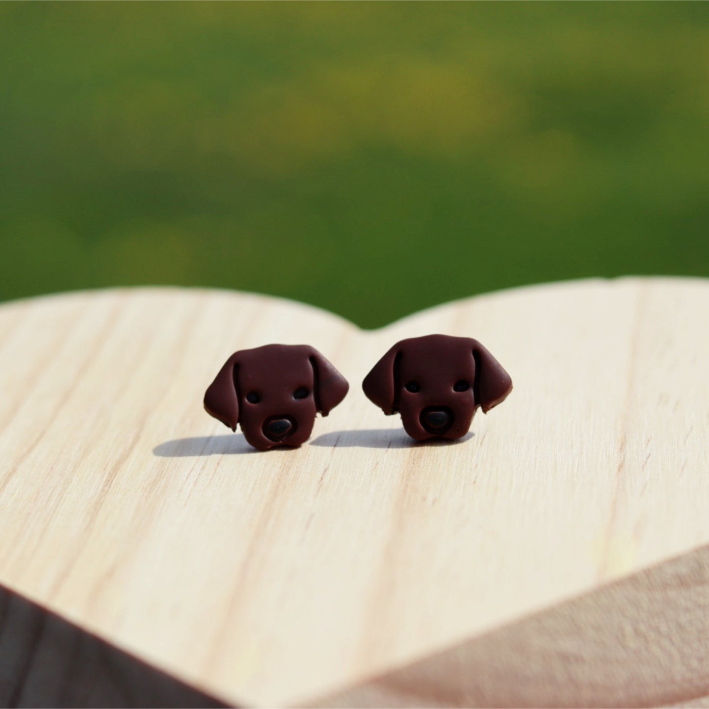 chocolate labrador retriever dog stud earrings lake lark (1)