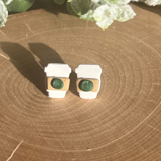 starbucks latte earrings