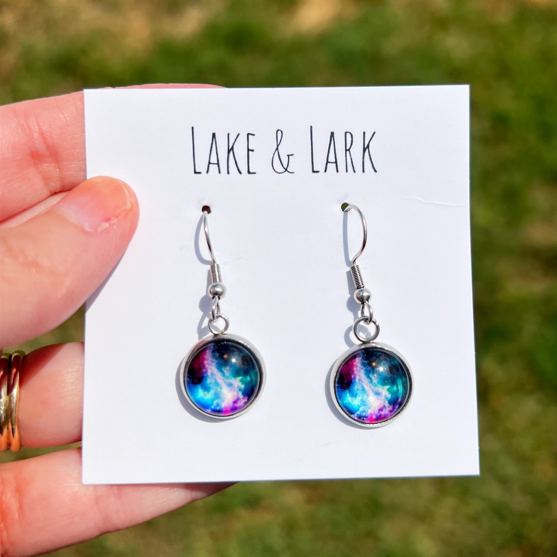 celestial galaxy space earrings