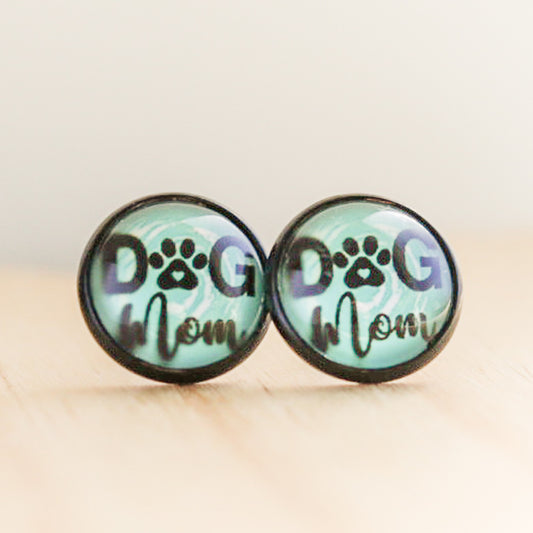 dog mom stud earrings