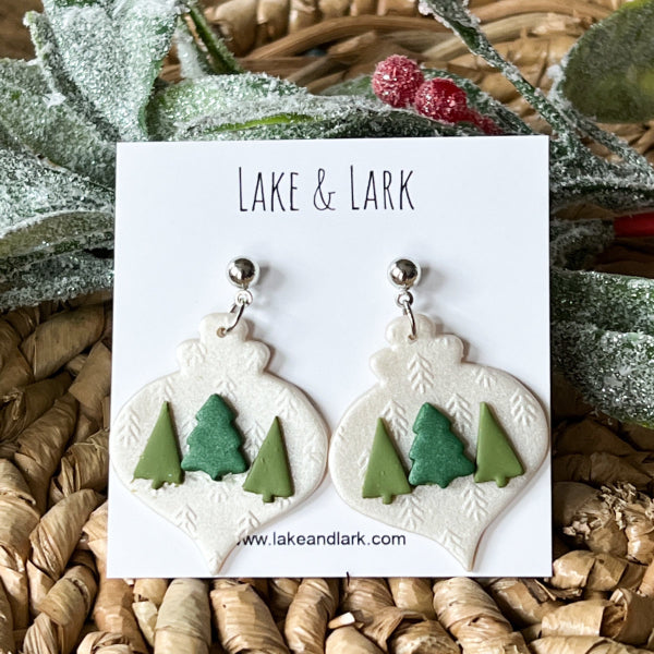 evergreen tree christmas ornament earrings lake lark (1)