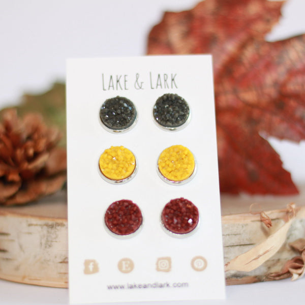 autumn stud earrings set