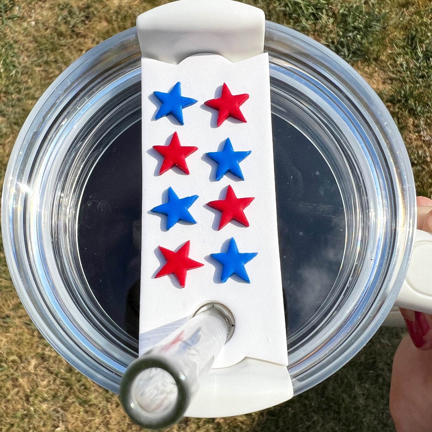 red white blue stars patriotic stanley tumbler topper