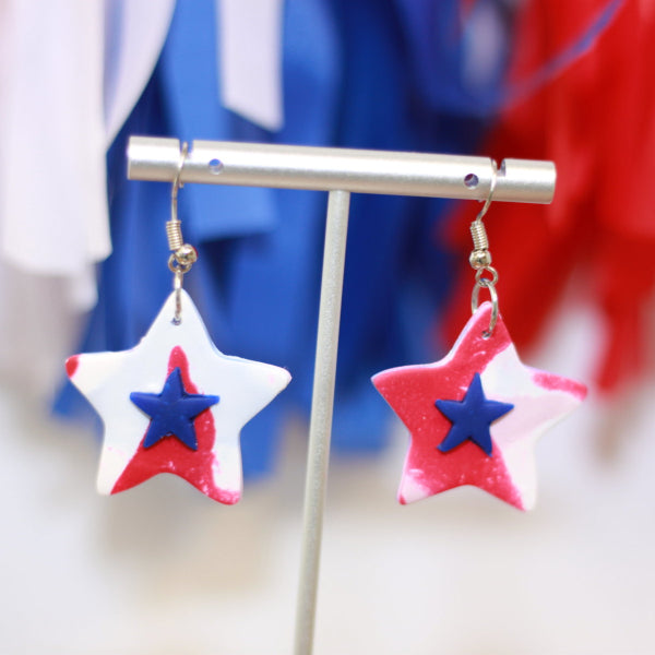 july fourth star earrings