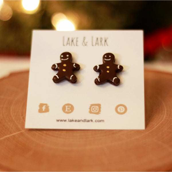 gingerbread cookie earrings lake and lark