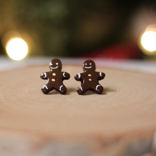 gingerbread man earrings