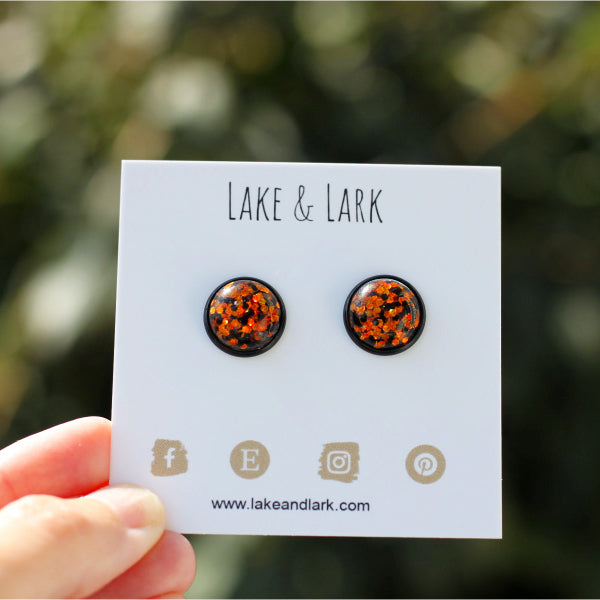 glitter halloween earrings lake lark