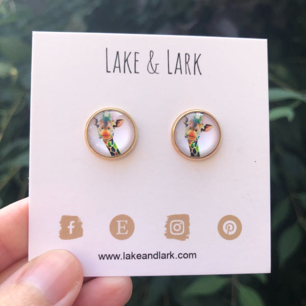 gold giraffe stud earrings lake lark (1)