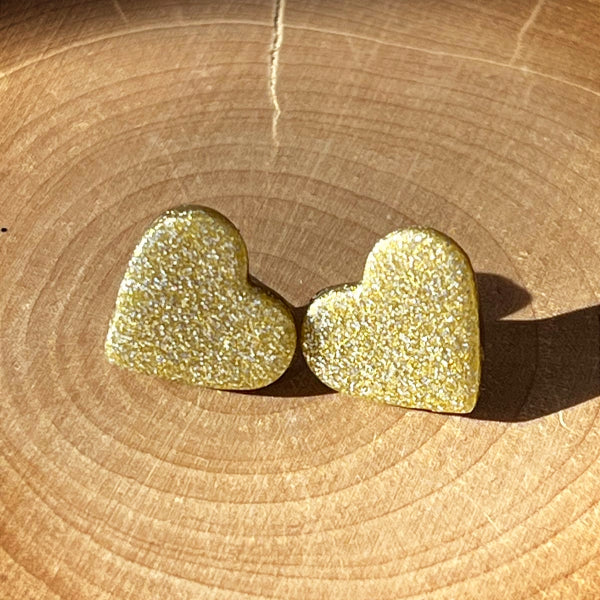 gold glitter heart stud earrings lake lark (1)