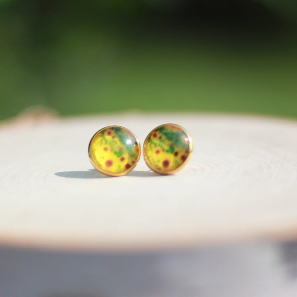 gold sunflower stud earrings lake lark (1)