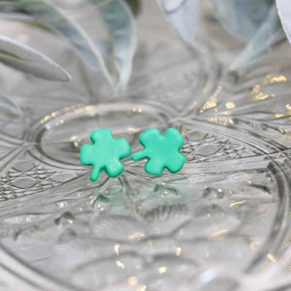 shamrock saint patricks day earrings lake and lark