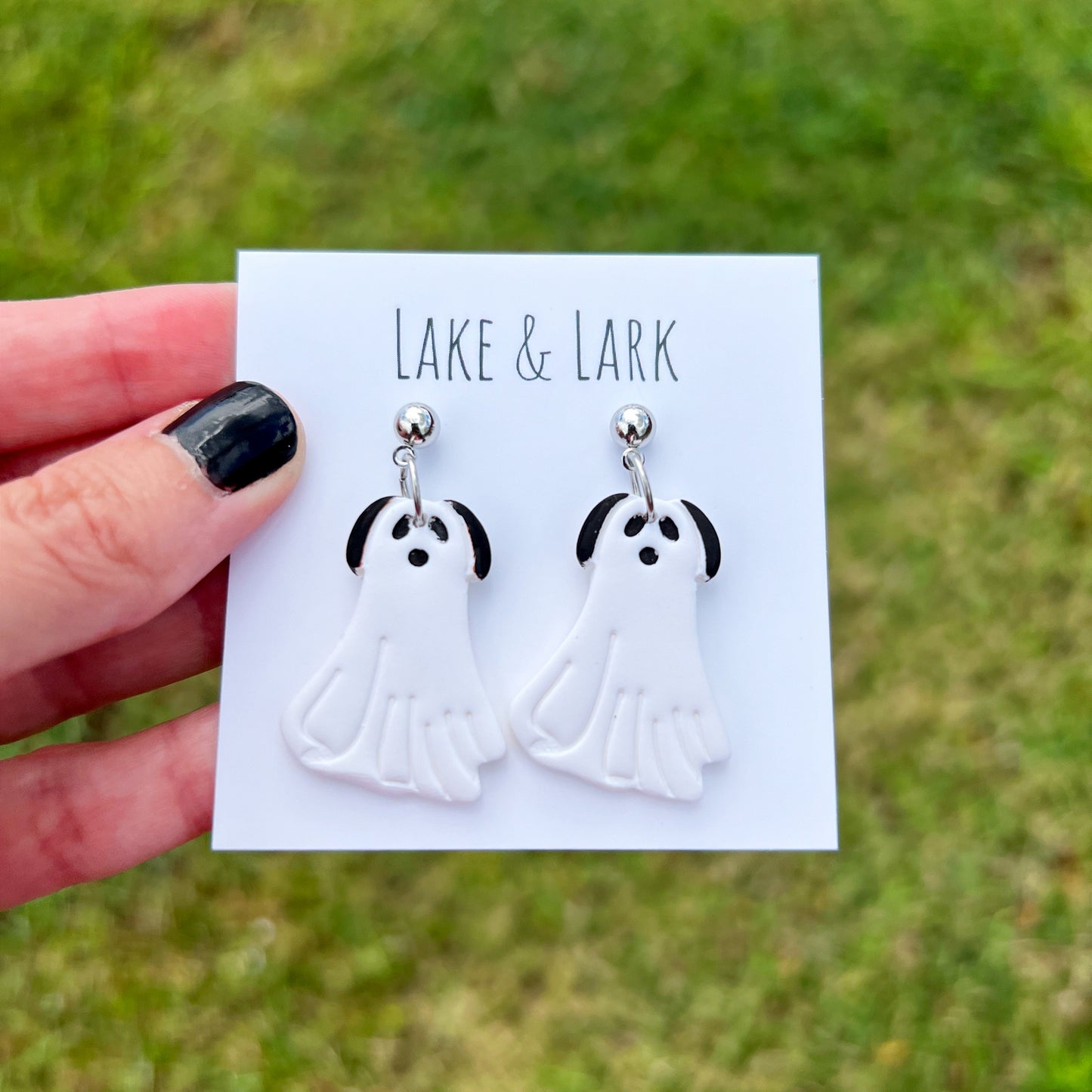 ghost dog halloween costume earrings