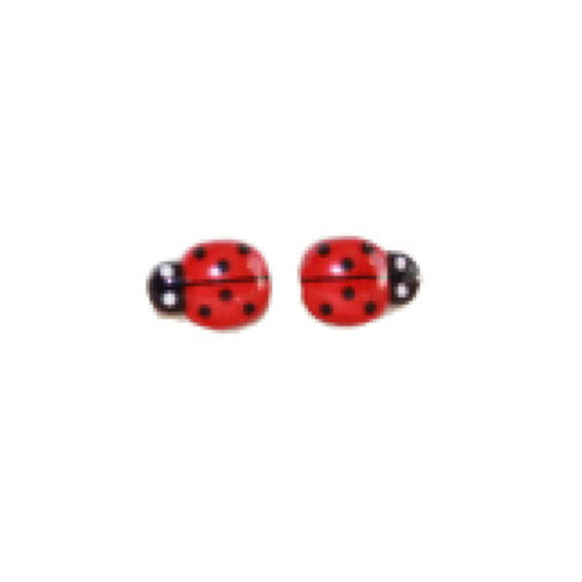 lady bug stud earrings