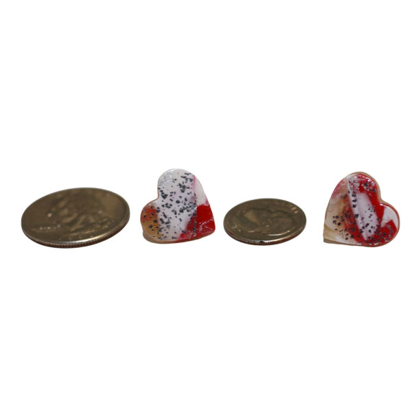 marbled heart stud earring sizing lake and lark