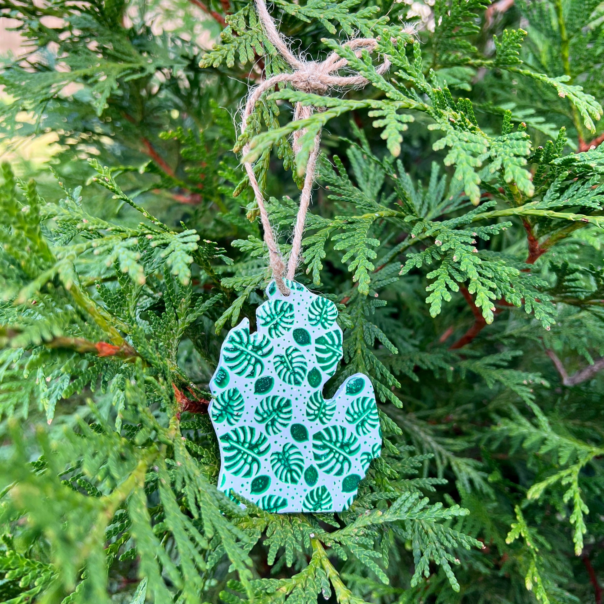 michigan plant christmas ornament