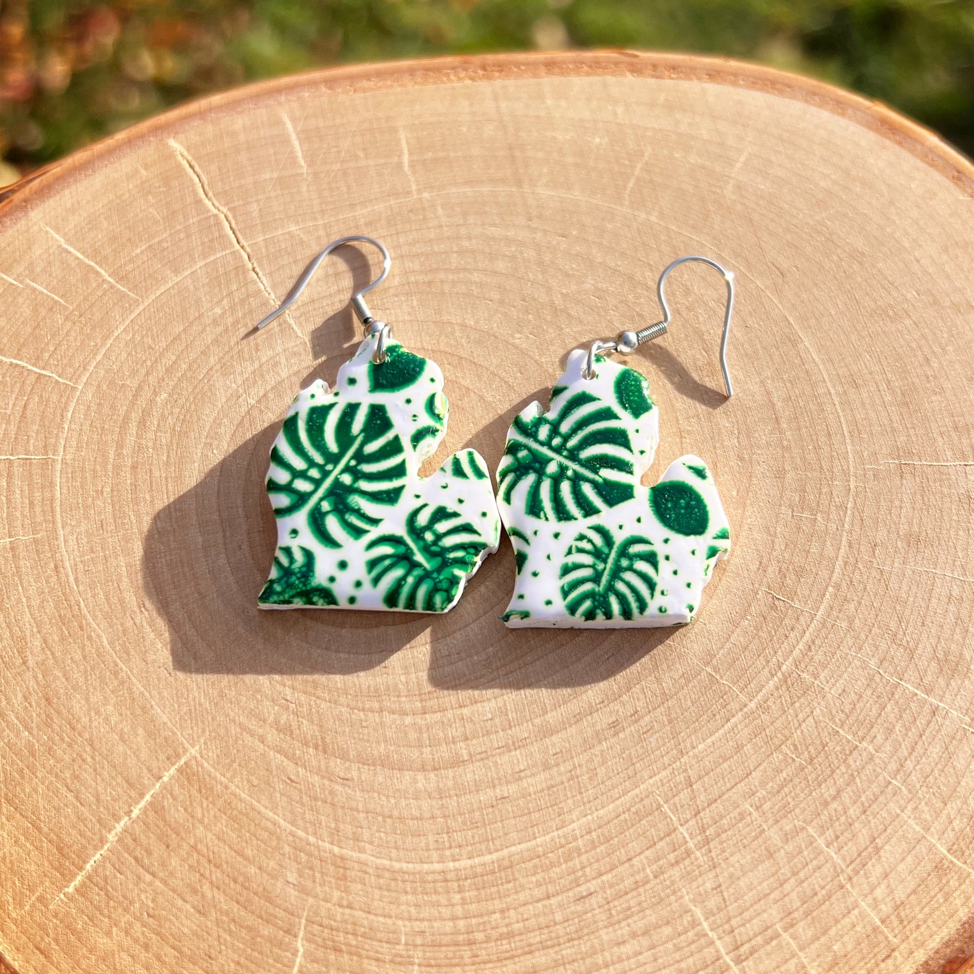 michigan plant mom earrings