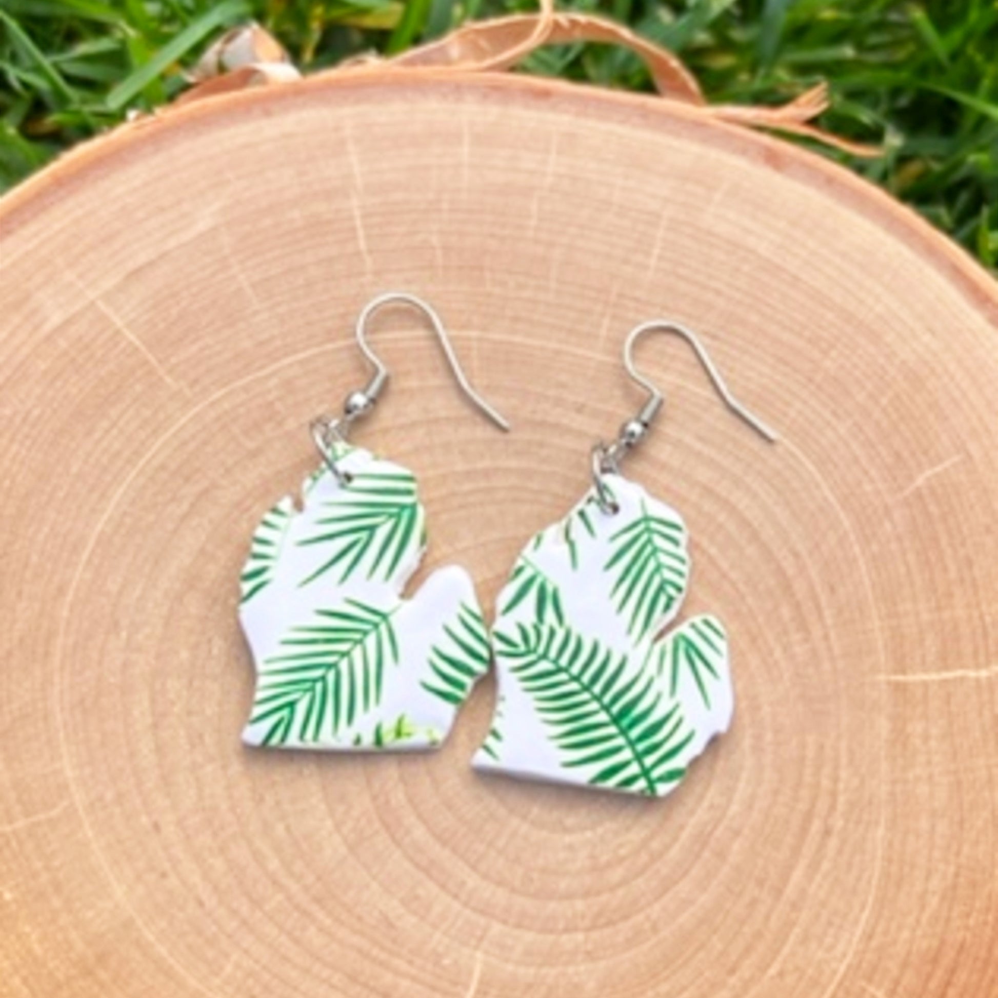 michigan plant earrings