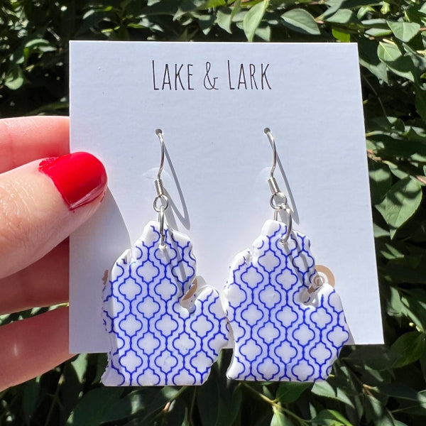 moroccan tile michigan earrings lake lark