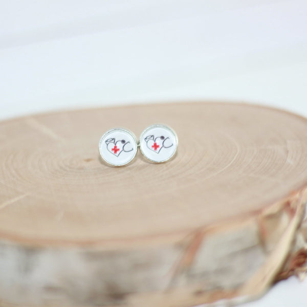 nurse practitioner stud earrings gift