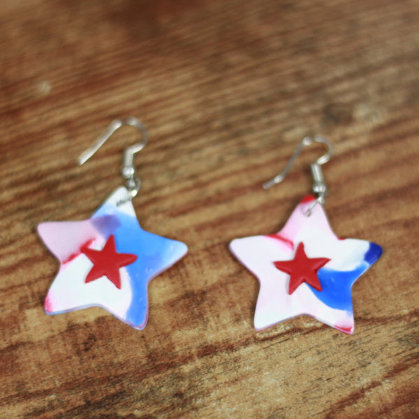 independence day star earrings