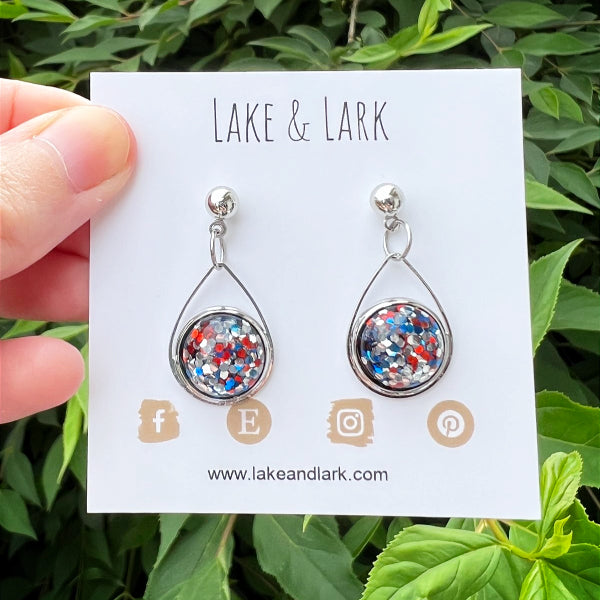 patriotic glitter teardrop earrings lake lark (1)