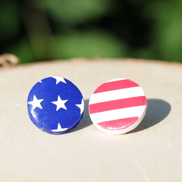 american flag stud earrings