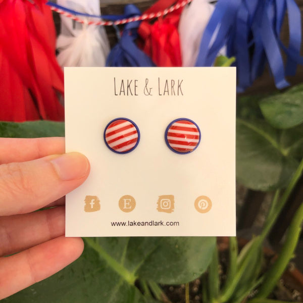 patriotic striped stud earrings lake lark (1)