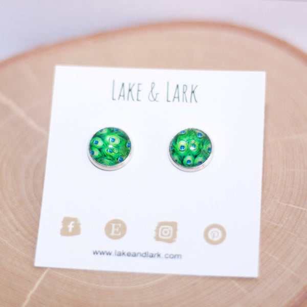 peacock stud earrings (1)