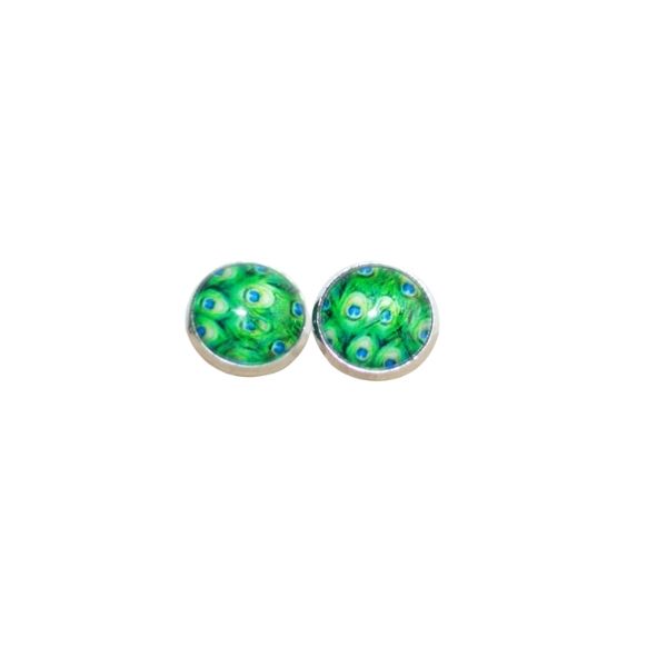 peacock stud earrings copy