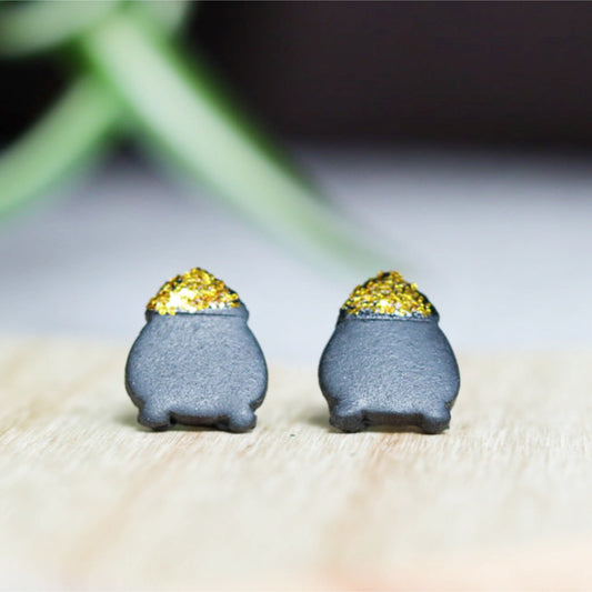 pot of gold stud earrings lake lark