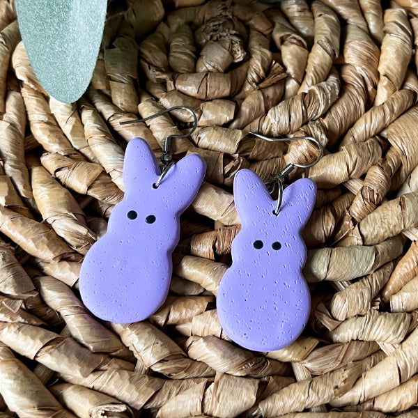 purple peeps bunny earrings lake lark