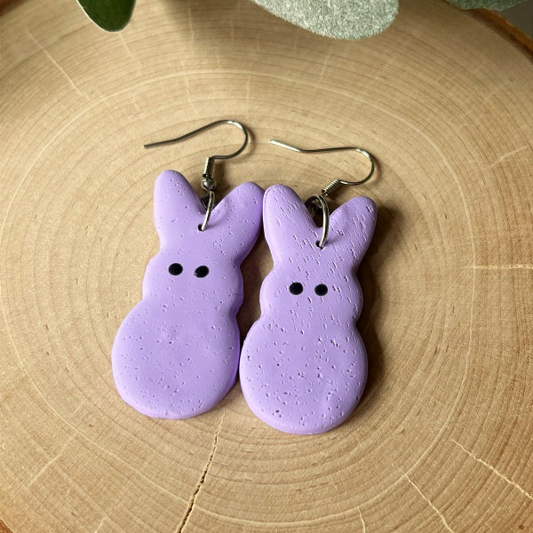 purple peeps bunny earrings lake lark (1)