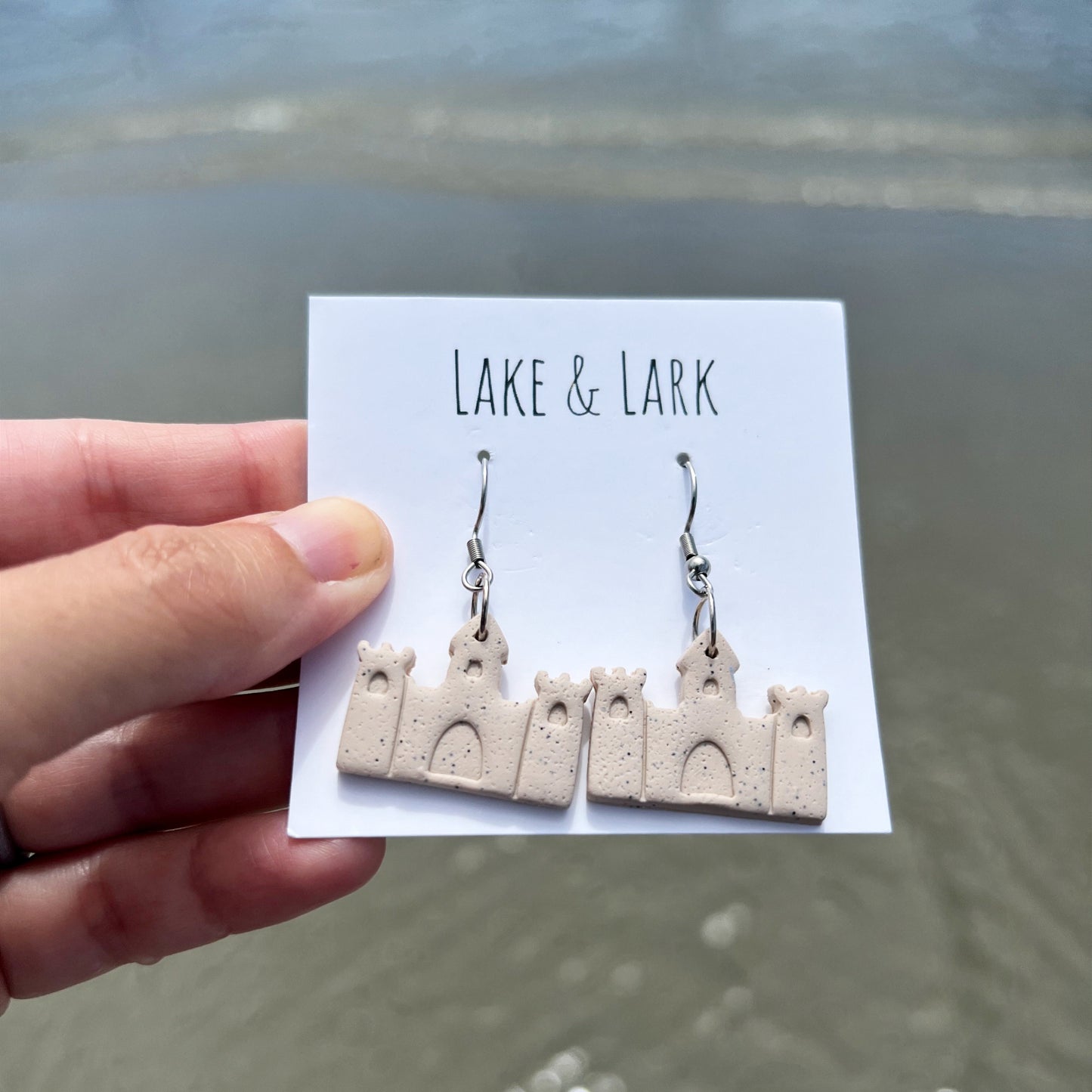 sandcastle beach earrings