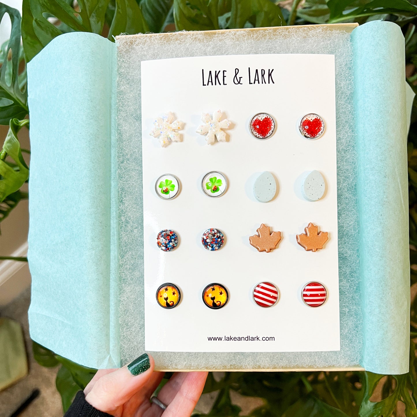 holiday stud earrings gift set