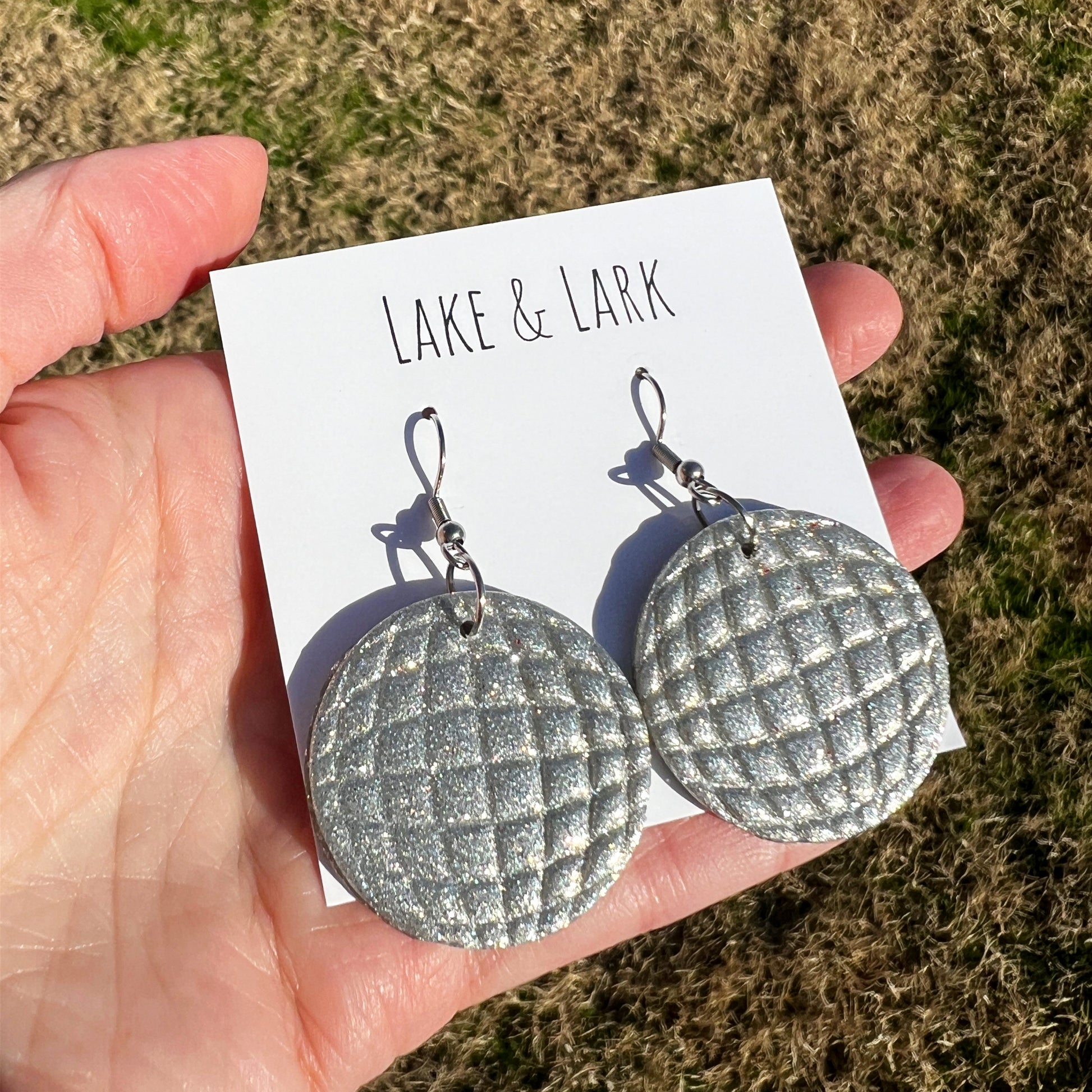 mirror ball earrings